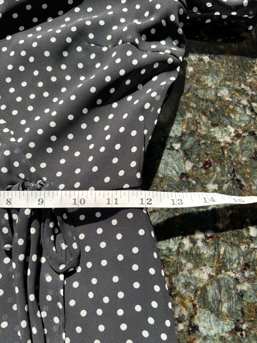 My Michelle Polka Dot Faux Wrap Skater Dress. Flutter Sleeve. Feminine. Retro. - Picture 8 of 12